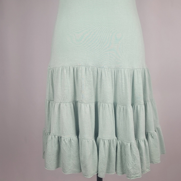 GUESS JEANS Mint Green Summer Mini Dress Dress with Flounced  Flowy Bottom - Picture 3 of 8